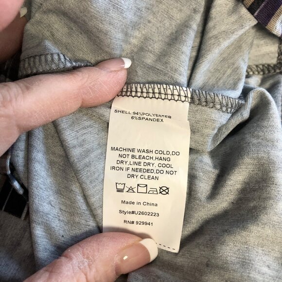 Suzanne Betro Striped Tunic Womens Size XL Asymmetrical Hem Cape Top Boho NEW - Picture 7 of 8